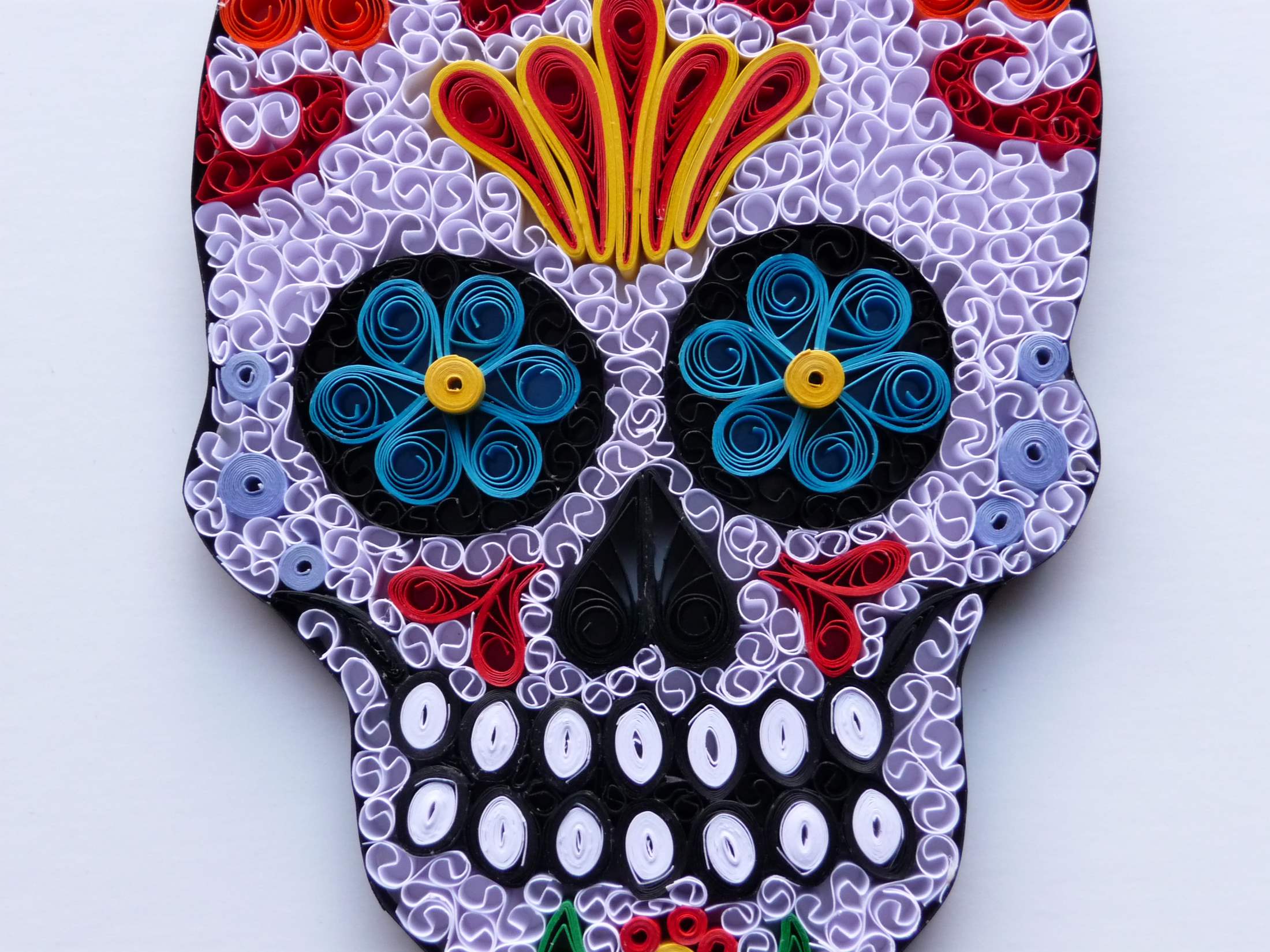 quilling by kath sugar skull