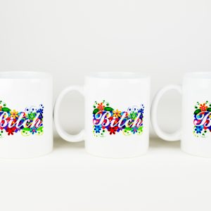 Set of 3 Bitch mugs Quilling By Kath