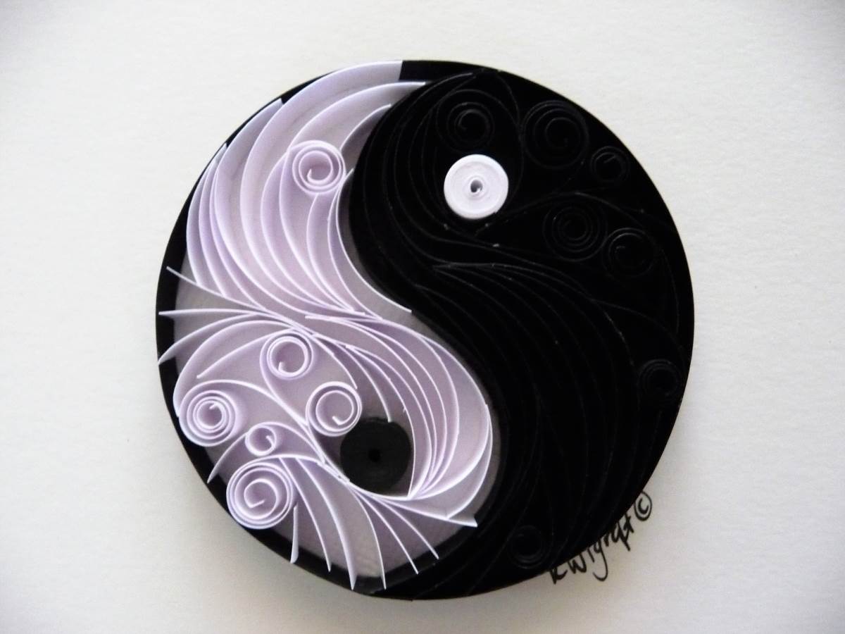 Yin Yang Wall Art - Quilling By Kath