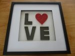 Quilled word love