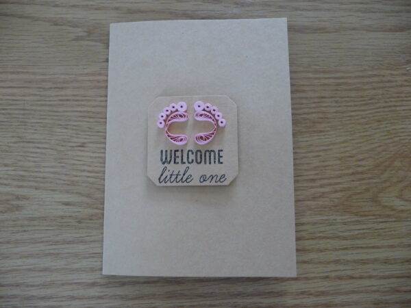 Baby Feet Card Pink