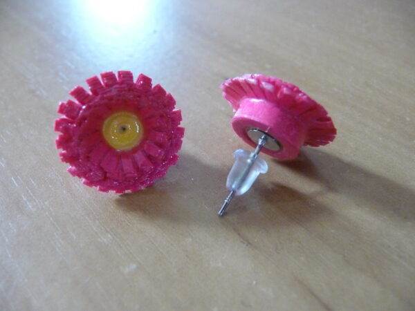 Earrings B Pink Yellow