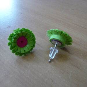 Earrings Lime Green B Pink