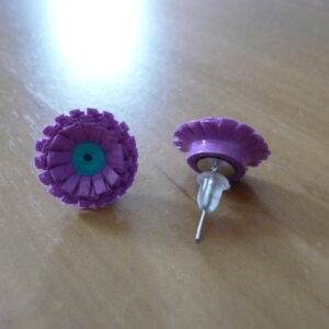 Earrings Purple Aqua