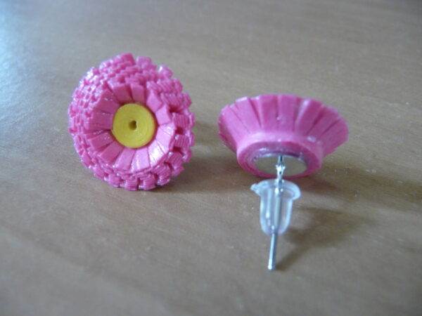 Earrings pink yellow