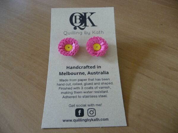 Flower Earrings Pink yellow