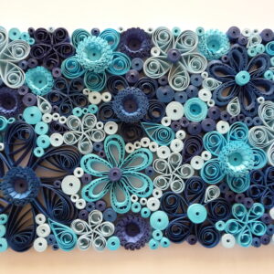 Quilled Blue Flowers Quilling By Kath