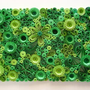 Quilled Green Flowers Quilling By Kath