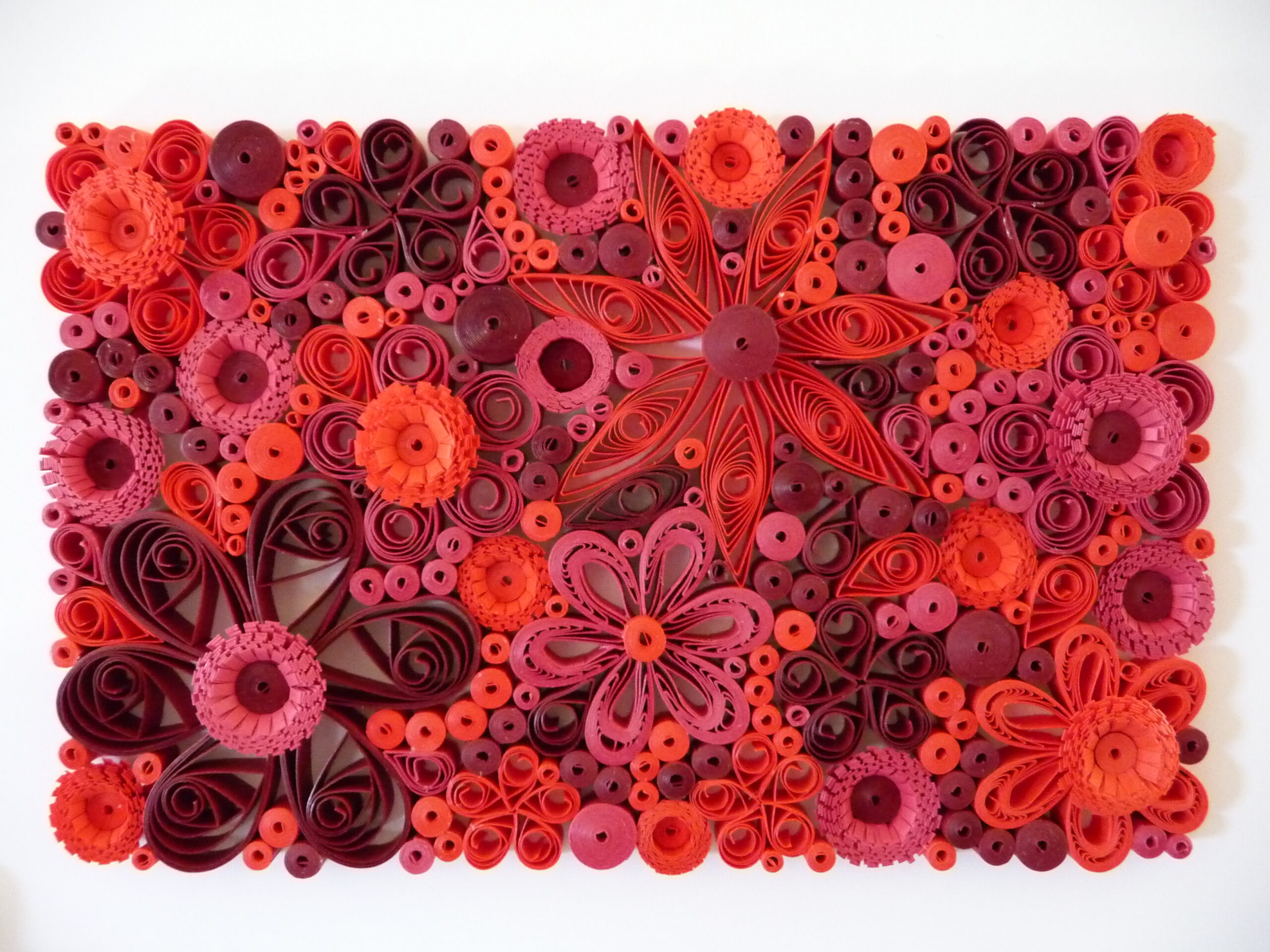 Quilled Red Flowers Quilling By Kath