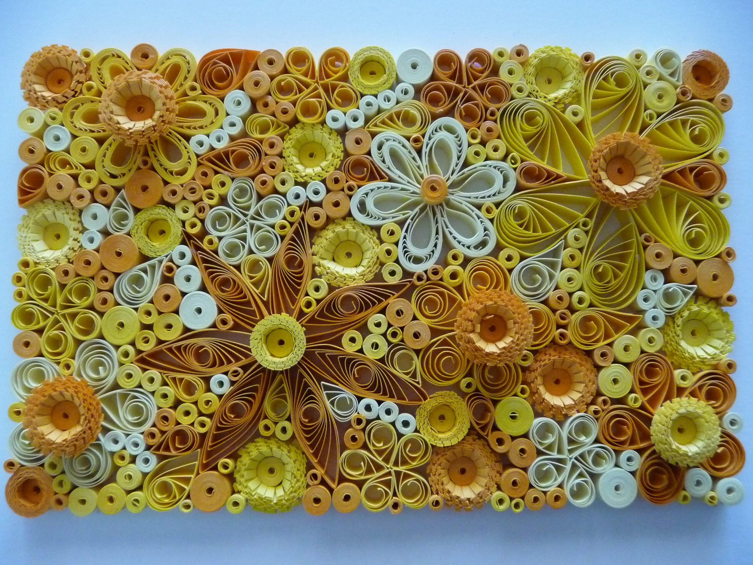 Quilled Yellow Flowers Quilling By Kath